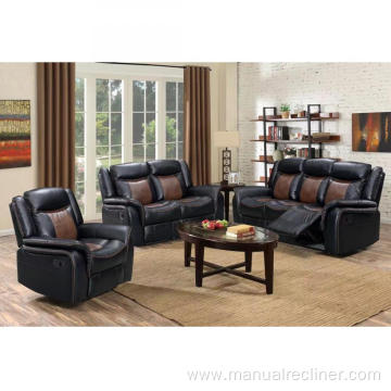 Modern Home Furniture Leather Reclining Sofa Set